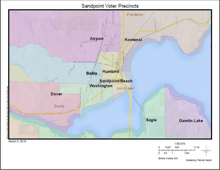 Sandpoint Voter Precincts Map
